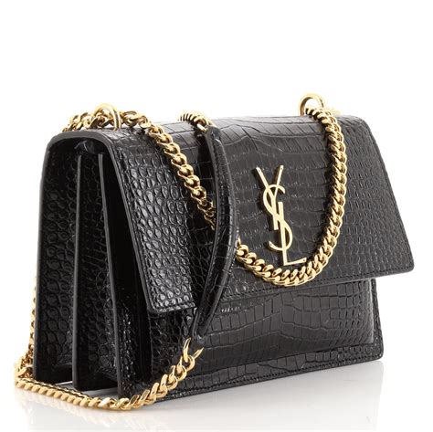 ysl sunset croco|saint laurent ysl crossbody bag.